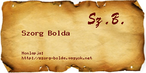 Szorg Bolda névjegykártya